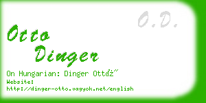 otto dinger business card